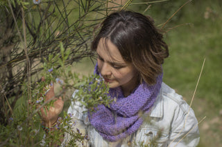 Lavender alpaca scarf