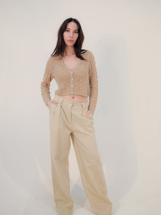 Wara V Alpaca Crop Cardigan