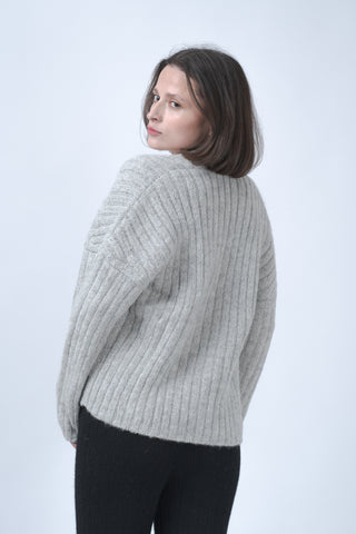 Jayu Alpaca Cardigan, ribbed alpaca knit, sustainable alpaca sweater, handmade cardigan Bolivia, timeless knitwear