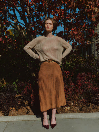Juya Alpaca Sweater — lightweight alpaca knit inspired by air, handmade in Bolivia.