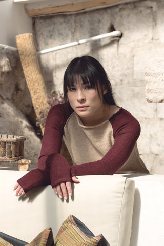 Tayka Alpaca Sweater — lightweight alpaca knit with retro-inspired design, ethically handmade in Bolivia.