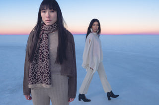 Print Alpaca Scarf — handwoven alpaca scarf with bold graphic design, soft and lightweight, artisan-made in Bolivia.