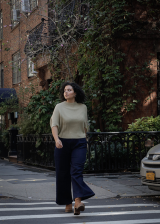 Warawara Alpaca Poncho — alpaca sweater-poncho with sleeves and flowing silhouette, handmade in Bolivia.