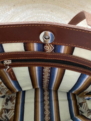 Leather braided bag 